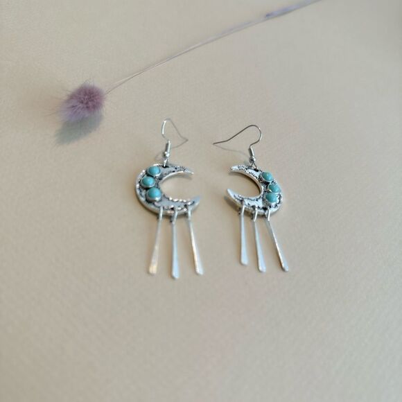 Moon drop earrings N1068 - Picture 3 of 4